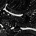 Seamless pattern of soap wash sponge stains on black