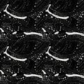 Seamless pattern of soap wash sponge stains on black