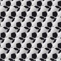 Seamless pattern with soccer Football balls black on white background Royalty Free Stock Photo