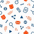 Seamless pattern  social network icons Royalty Free Stock Photo