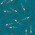 Seamless pattern of soldering irons