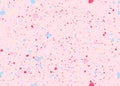 Seamless pattern with speckles different color. Spots of paint, small drops. Colorful abstract background. On pink. Vector Royalty Free Stock Photo