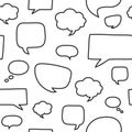 Seamless pattern with speech bubbles. Royalty Free Stock Photo