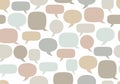 Seamless pattern with speech bubbles of different shape and meanings. Speech Bubble, Discussion, Talking, Business, Communication Royalty Free Stock Photo