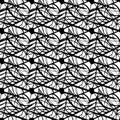 Seamless pattern with spider web. Connected black lines on white background. Abstract background. Royalty Free Stock Photo