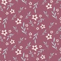 Seamless pattern with spring willow flowers and leaves. Easter Hand drawn background with pussy-willow branch. floral