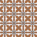 Seamless pattern from square ceramic tiles. Portuguese, Spanish or Moroccan traditional national ornament. Vector Royalty Free Stock Photo