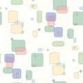 Seamless pattern with squares. Abstract modern background with geometric