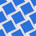 Seamless pattern from squares. Optical illusion of rotation.