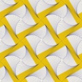 Seamless pattern from squares. Optical illusion of rotation.