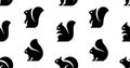 Seamless pattern with Squirrel Logo Royalty Free Stock Photo