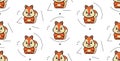 Seamless pattern with squirrels Royalty Free Stock Photo