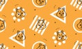 Seamless pattern with squirrels Royalty Free Stock Photo