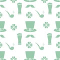 Seamless pattern. St. Patrick's Day. Irish vector Royalty Free Stock Photo