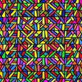 Seamless pattern in stained-glass style. Multicolored geometric