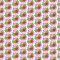Seamless pattern star and flower