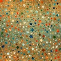 Seamless pattern of star motif in intricate colors and texture Royalty Free Stock Photo