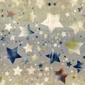 Seamless pattern of star motif in intricate colors and texture Royalty Free Stock Photo