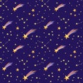 Seamless pattern of starry sky