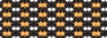 Seamless Pattern Stars Black White and Gold Vector Illustration Royalty Free Stock Photo