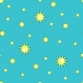 Seamless pattern with stars on a blue background. Vector