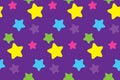 Seamless pattern with stars. Colorful background. Simple creative print for clothes, web, greeting cards, gift wrap Royalty Free Stock Photo