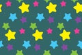 Seamless pattern with stars. Colorful background. Simple creative print for clothes, web, greeting cards, gift wrap and design. Royalty Free Stock Photo