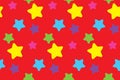 Seamless pattern with stars. Colorful background. Simple creative print for clothes, web, greeting cards, gift wrap