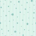 Seamless pattern with stars on striped turquoise background. shabby vector illustration