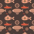 Seamless pattern steampunk.