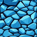 Seamless pattern of stones in blue colors. Royalty Free Stock Photo