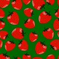 Seamless pattern of strawberries