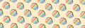 Seamless pattern strawberry popit toy beige banner Royalty Free Stock Photo