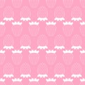 Seamless pattern with strawberry. White flat icon berry on color background. Linear icon berry set. Modern design for print