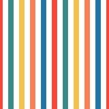 Seamless pattern stripe red, green, orange, blue and yellow colors. Vertical pattern stripe abstract background vector illustratio