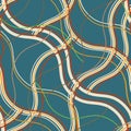 Seamless pattern of stripes. Wavy background.