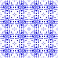 Seamless pattern in the style of Dutch tiles