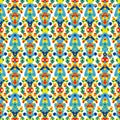 Seamless pattern in the style of a kaleidoscope. Italian maiolica