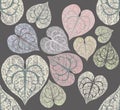 Seamless Pattern With Stylish Anthurium Leaves