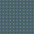 Seamless pattern with stylized celtic geometric ornament in green, blue and pink colors, vector