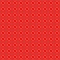 Seamless pattern with stylized celtic geometric ornament in living coral and red colors, vector