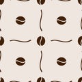 seamless pattern with stylized coffee beans
