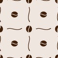 seamless pattern with stylized coffee beans Royalty Free Stock Photo