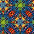 Seamless pattern with stylized ethnic pattern