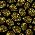 Seamless pattern with stylized lemon