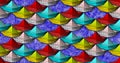 Seamless pattern with stylized paper boat Royalty Free Stock Photo
