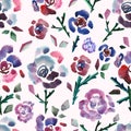 Seamless pattern of stylized roses Royalty Free Stock Photo