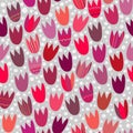 Seamless pattern with stylized tulips