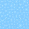 Seamless pattern substrate background of snowflakes on a blue background.