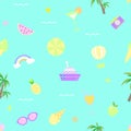 Seamless pattern summer illustration vector